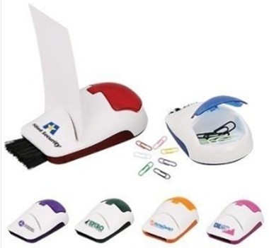 keyboard sweeper with paper clips and namecard holder