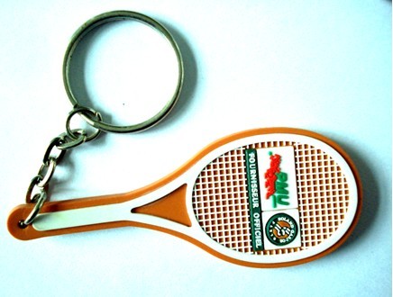 Tennis racket keychain