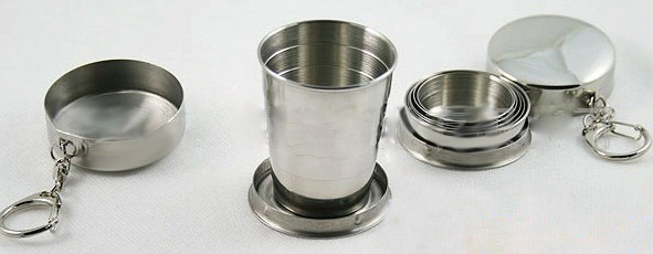 retractable stainless steel cup